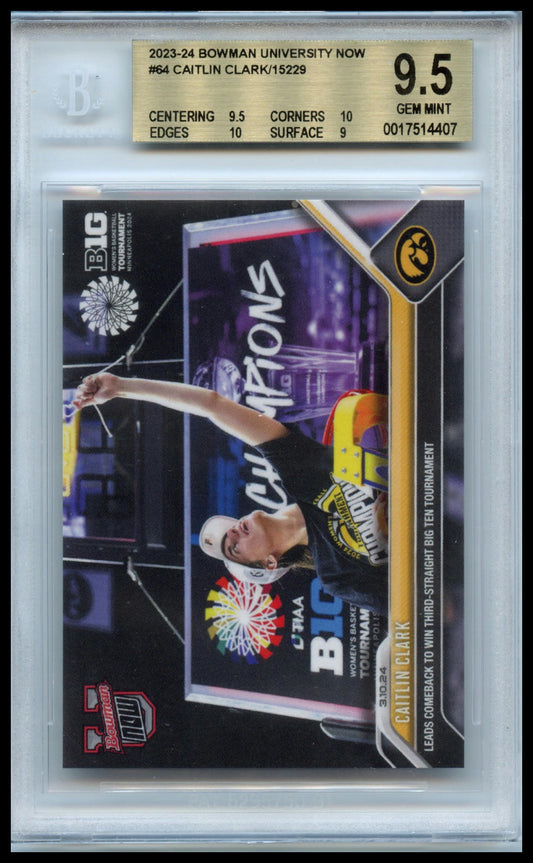 2023-24 Bowman U Now #64 Caitlin Clark BGS 9.5