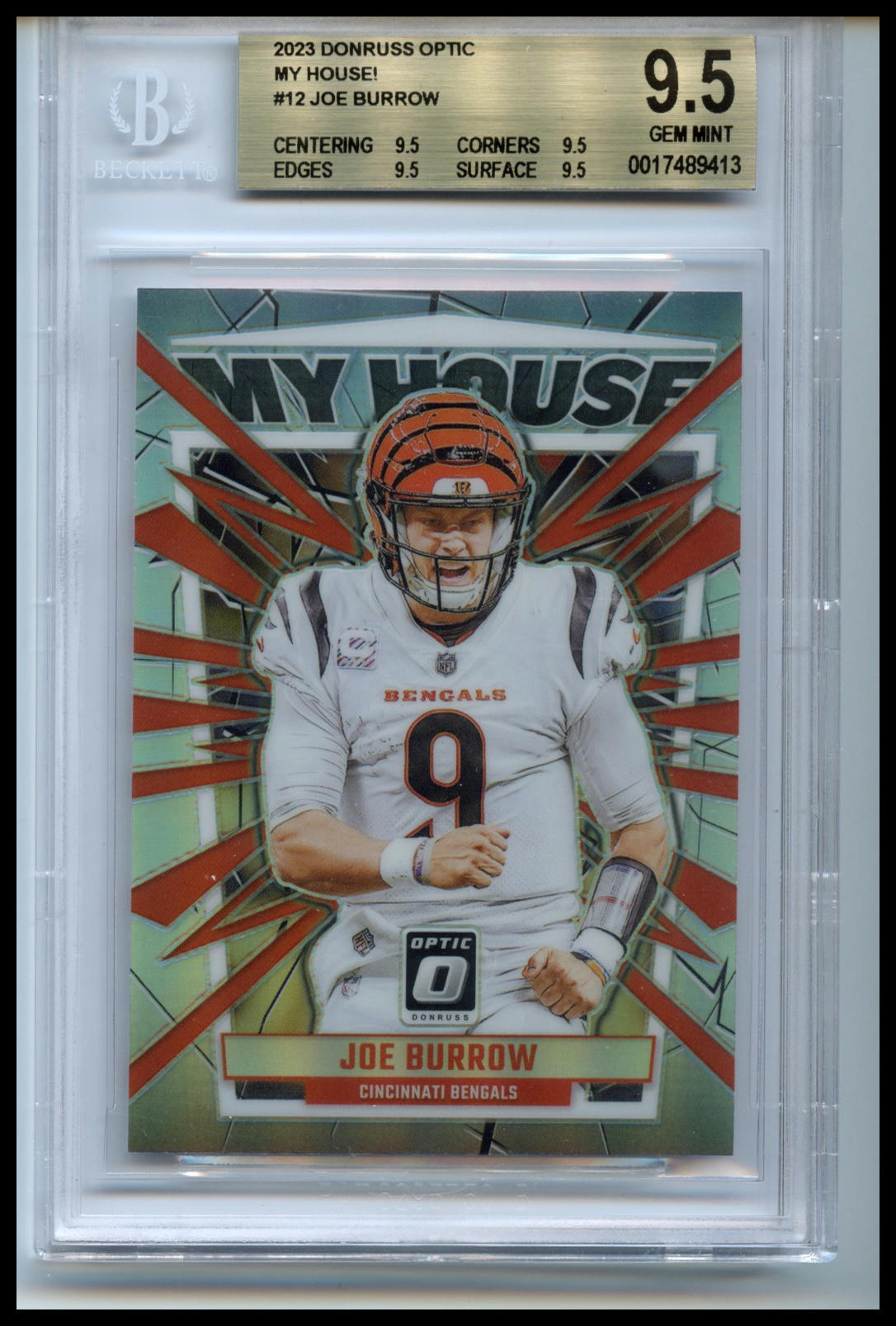 2023 Donruss Optic #12 Joe Burrow My House! BGS 9.5