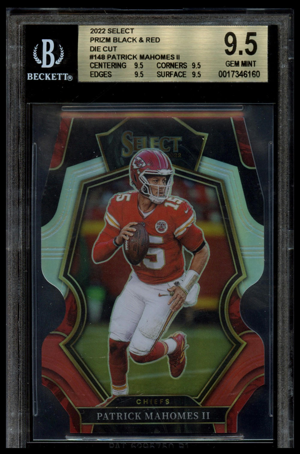 2022 Panini Select #148 Patrick Mahomes II Silver Prizm BGS 9.5