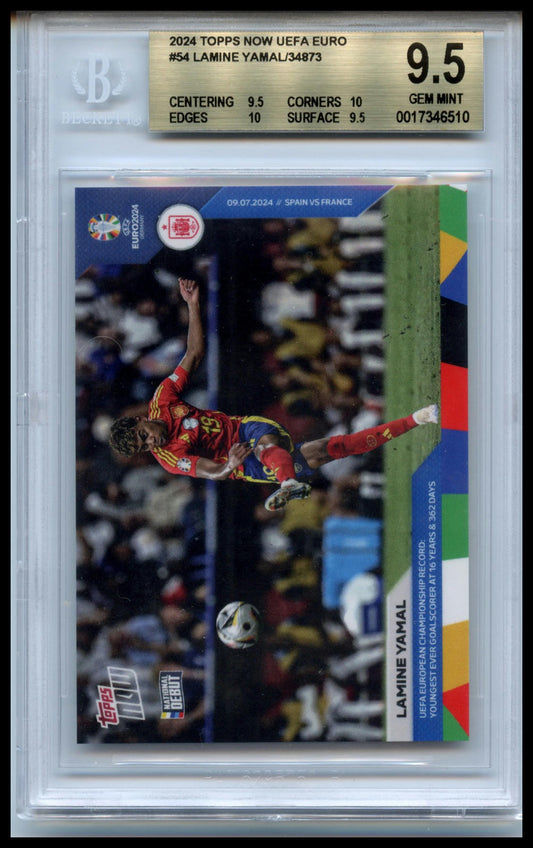 2024 Topps Now UEFA EURO #054 Lamine Yamal BGS 9.5