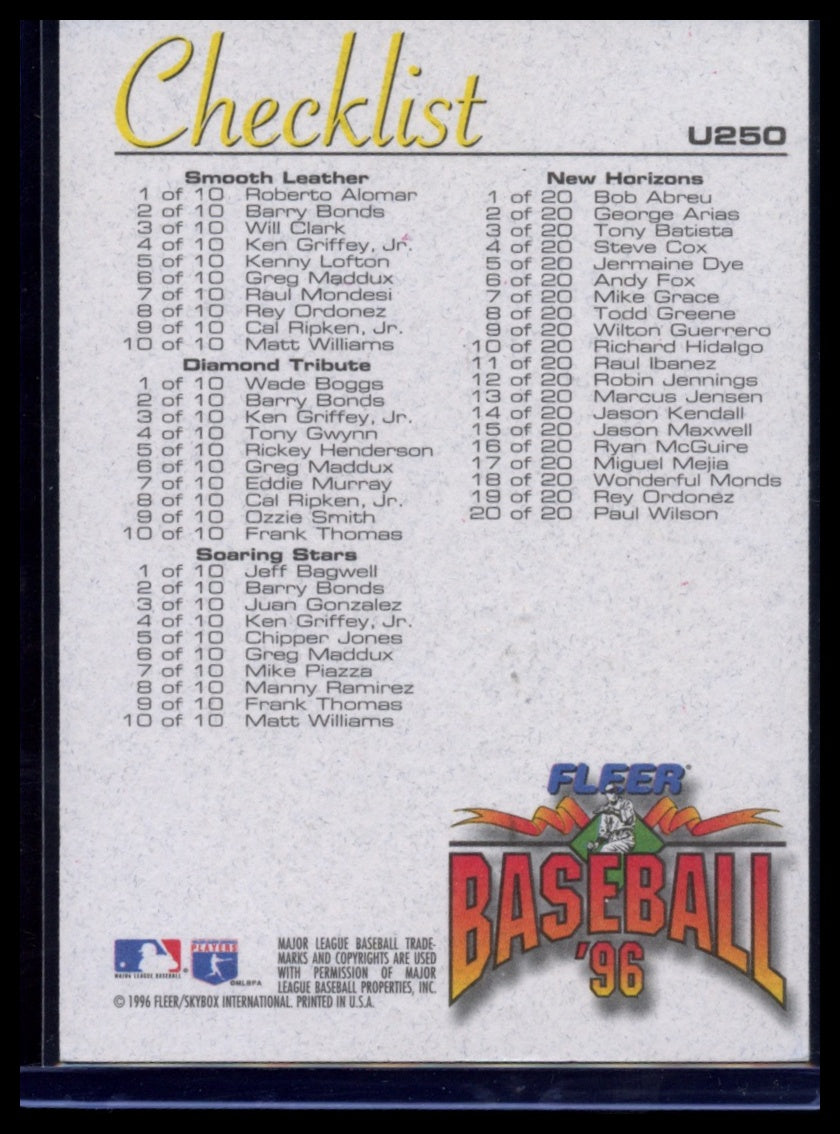 1996 Fleer Update #U250 Frank Thomas