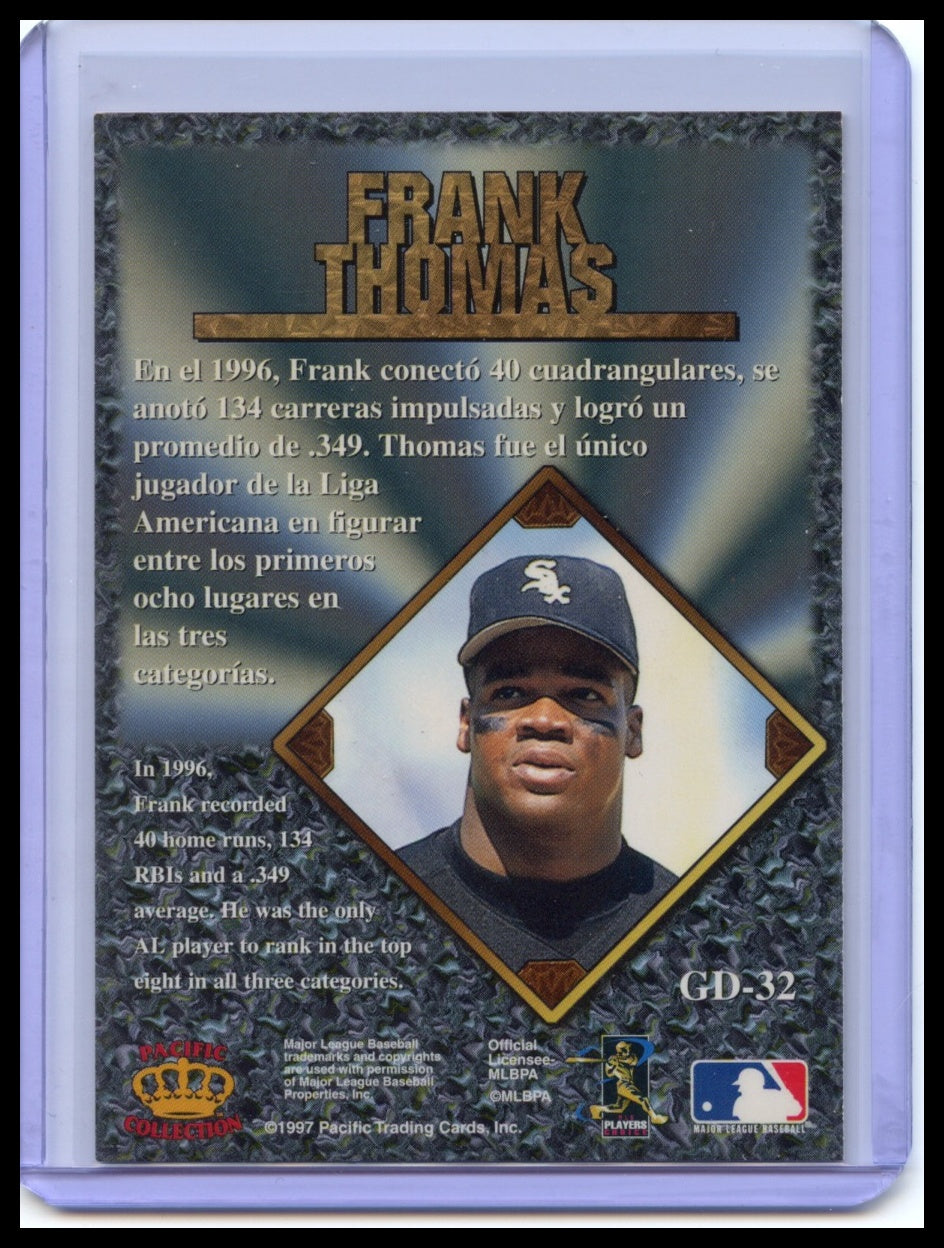 1997 Pacific Prism Invincible #GD-32 Frank Thomas Gems of the Diamond