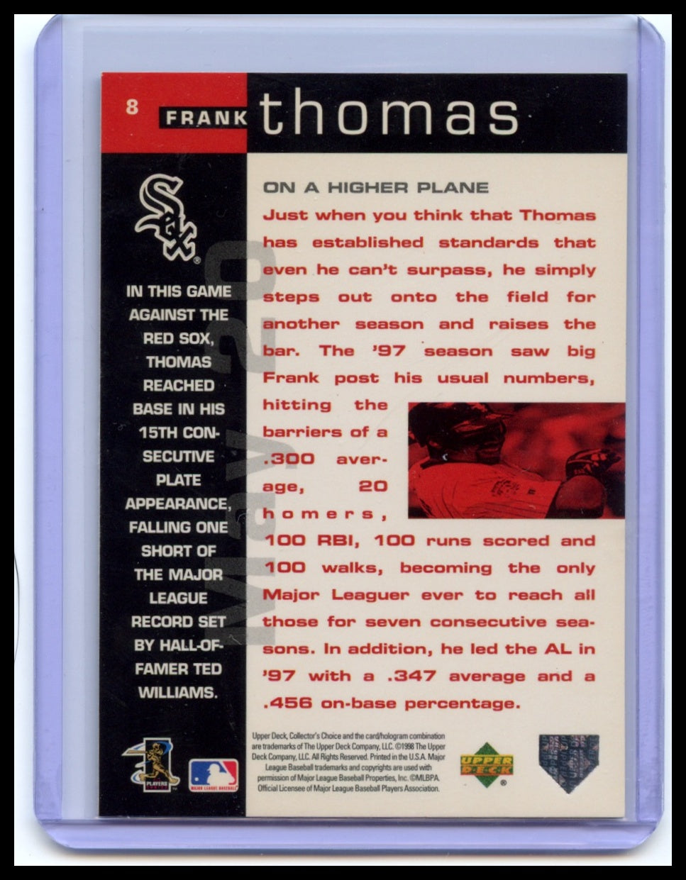 1998 Collector's Choice #8 Frank Thomas