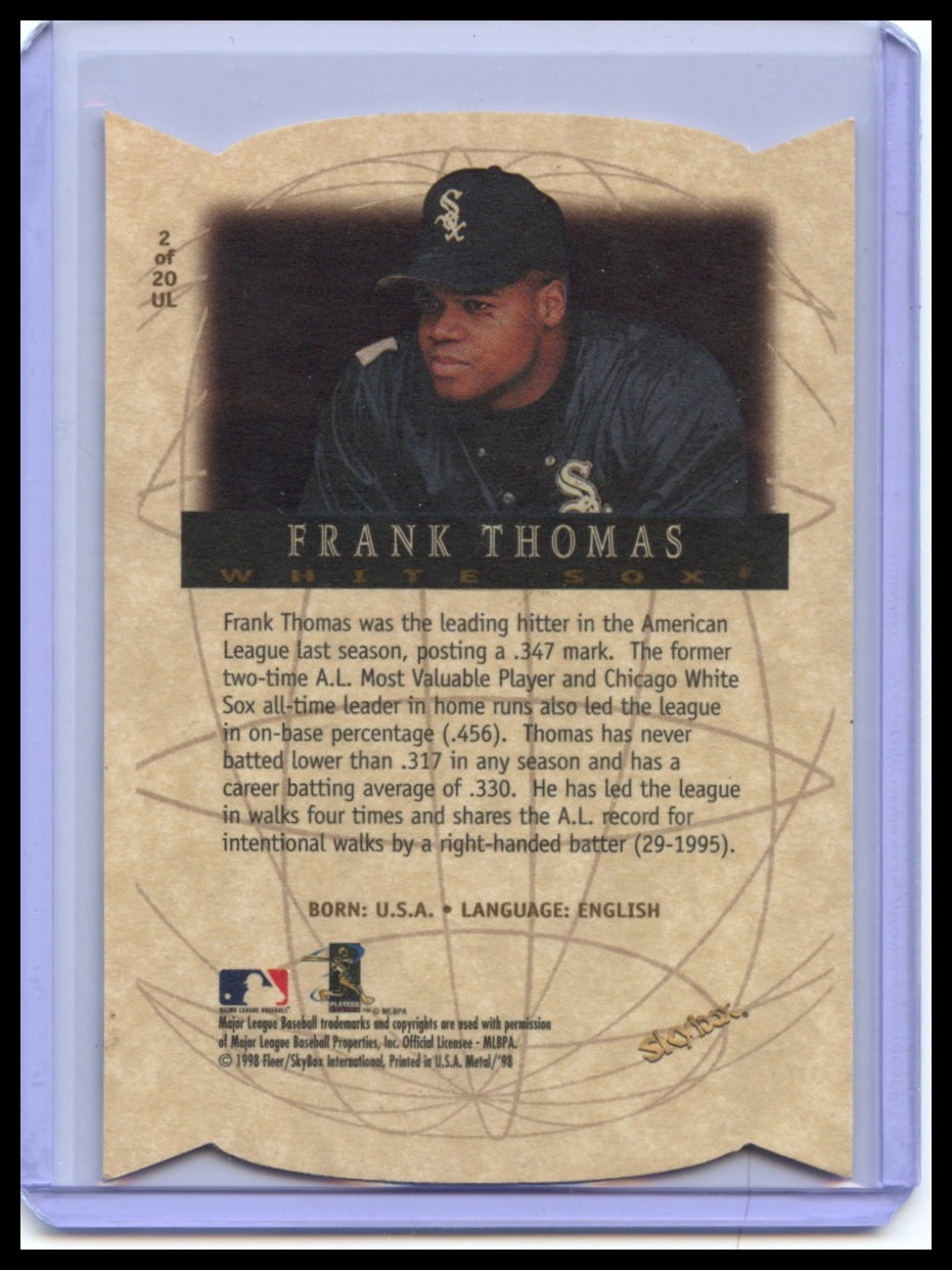 1998 Metal Universe #2 UL Frank Thomas Universal Language