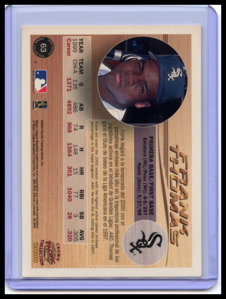 2000 Pacific Crown Collection #63 Frank Thomas