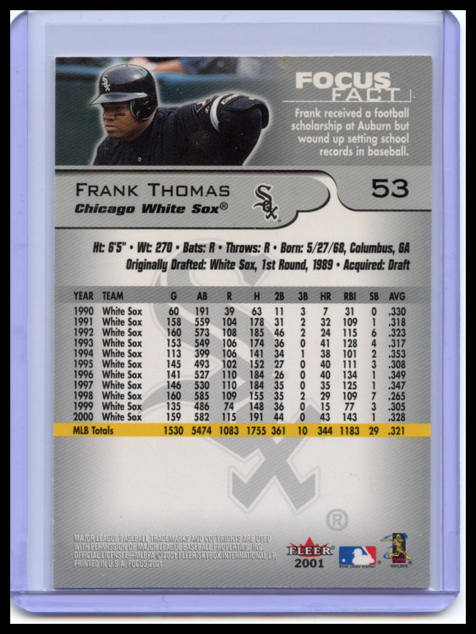 2001 Fleer Focus #53 Frank Thomas