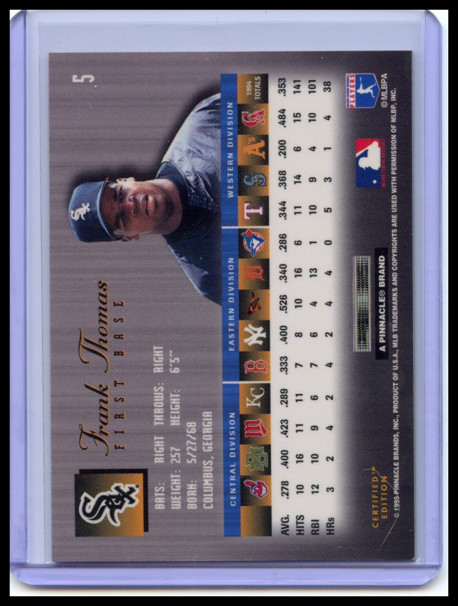 1995 Select Certified #5 Frank Thomas