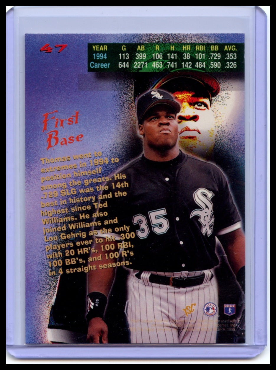 1995 Stadium Club #47 Frank Thomas