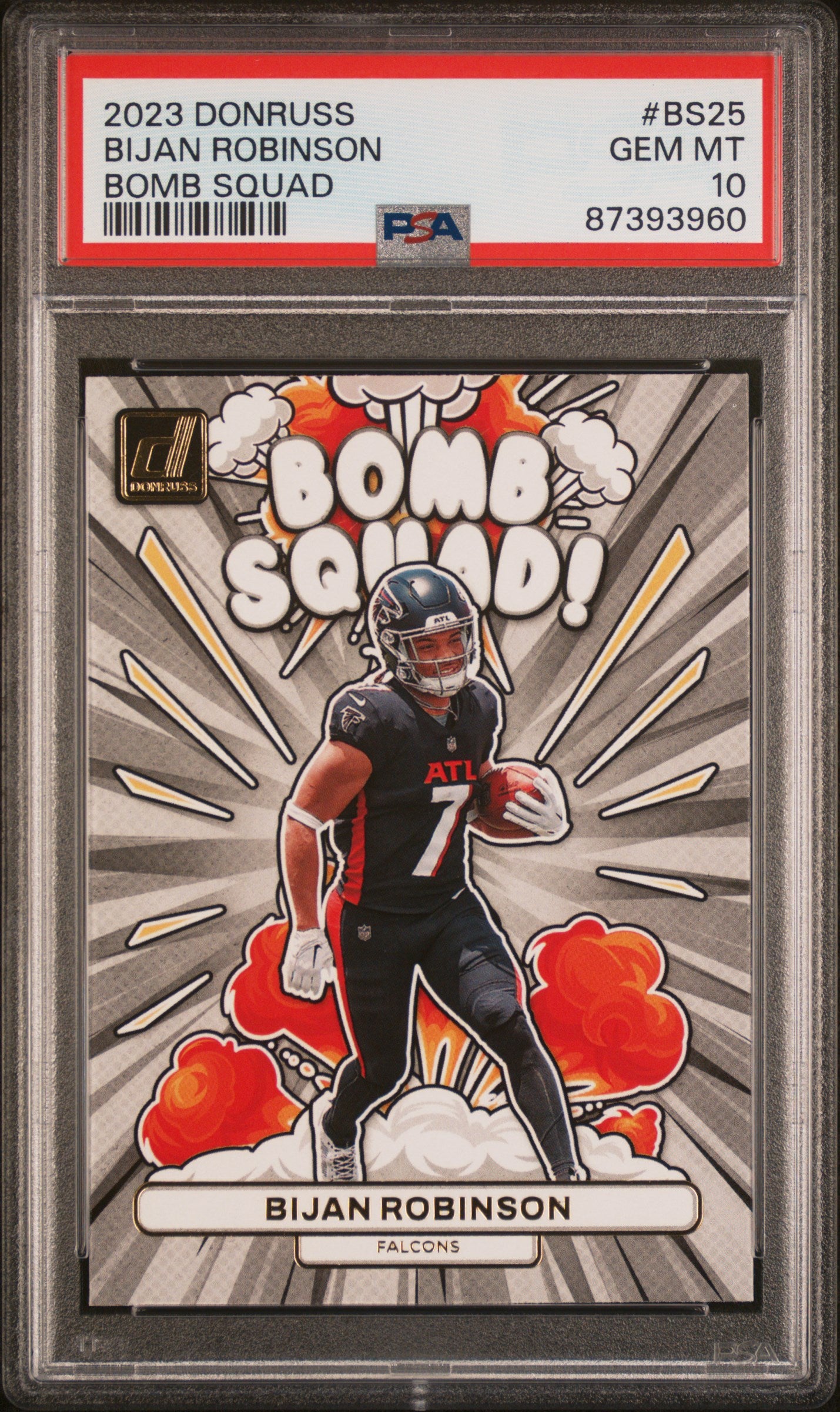 2023 Panini Donruss Bomb Squad #BS25 Bijan Robinson PSA 10