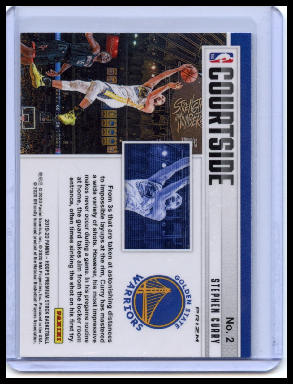 2019-20 Hoops Premium Stock #2 Stephen Curry Courtside Blue