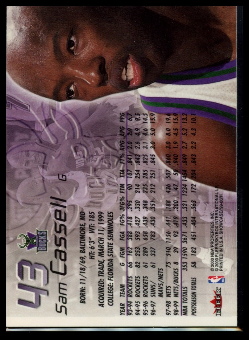 1999-00 Flair Showcase #43 Sam Cassell