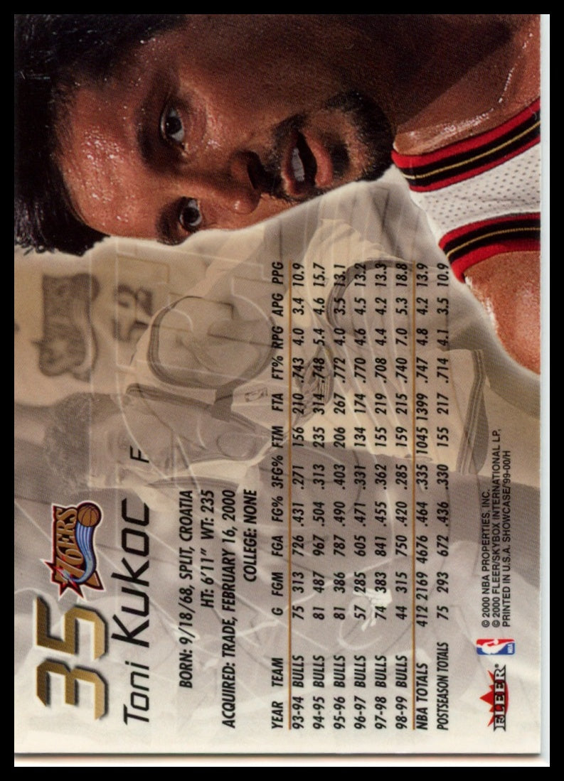 1999-00 Flair Showcase #35 Toni Kukoc