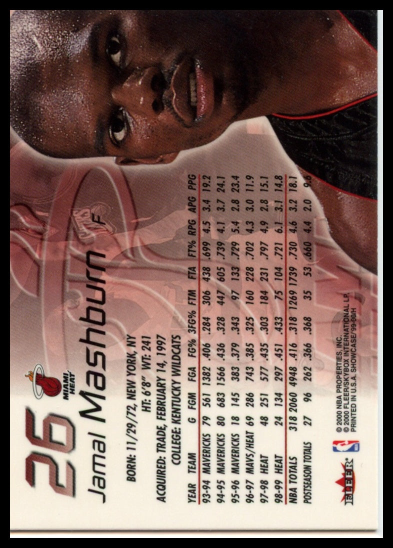 1999-00 Flair Showcase #26 Jamal Mashburn