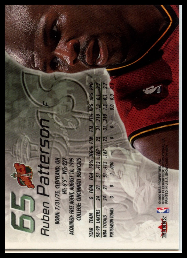 1999-00 Flair Showcase #65 Ruben Patterson