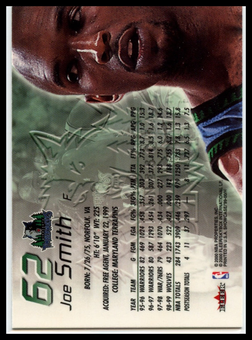 1999-00 Flair Showcase #62 Joe Smith