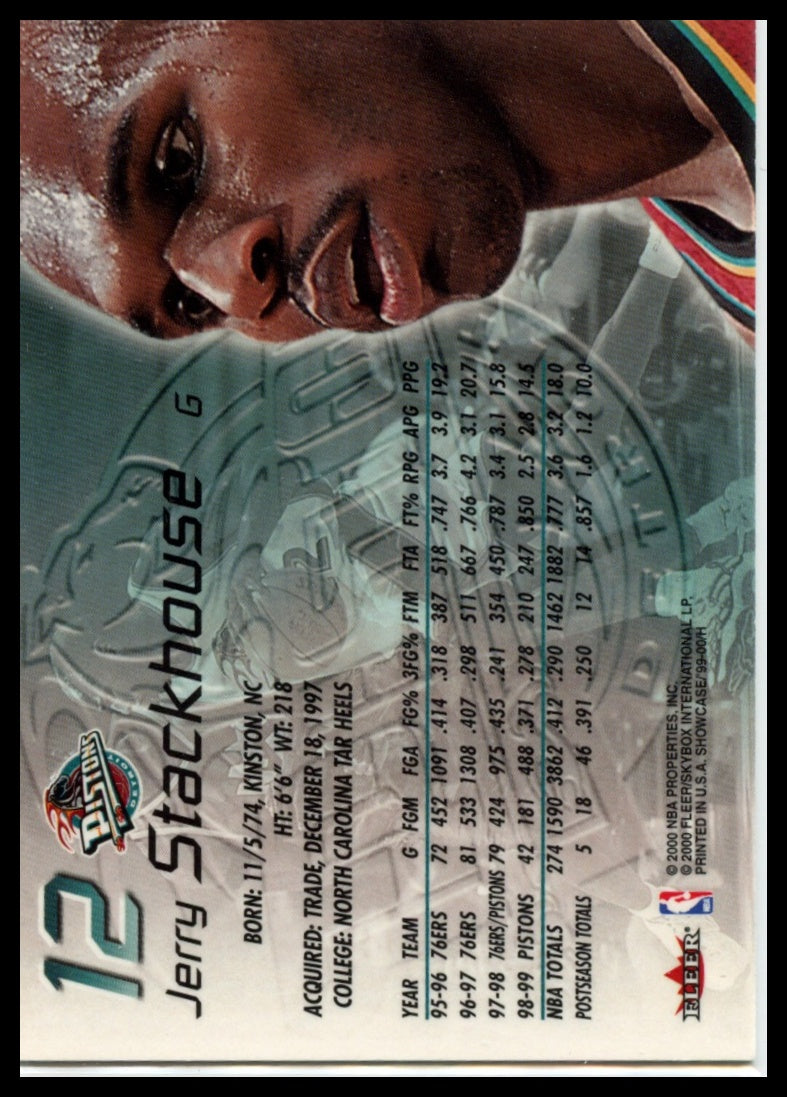 1999-00 Flair Showcase #12 Jerry Stackhouse