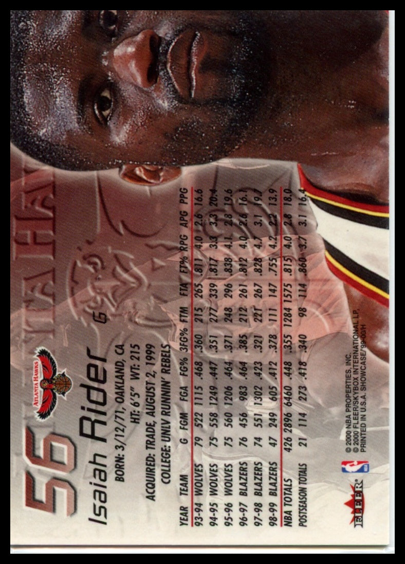 1999-00 Flair Showcase #56 Isaiah Rider