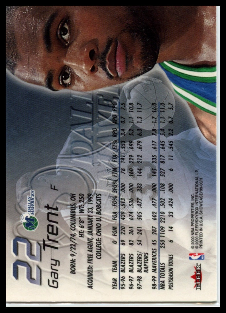 1999-00 Flair Showcase #22 Gary Trent