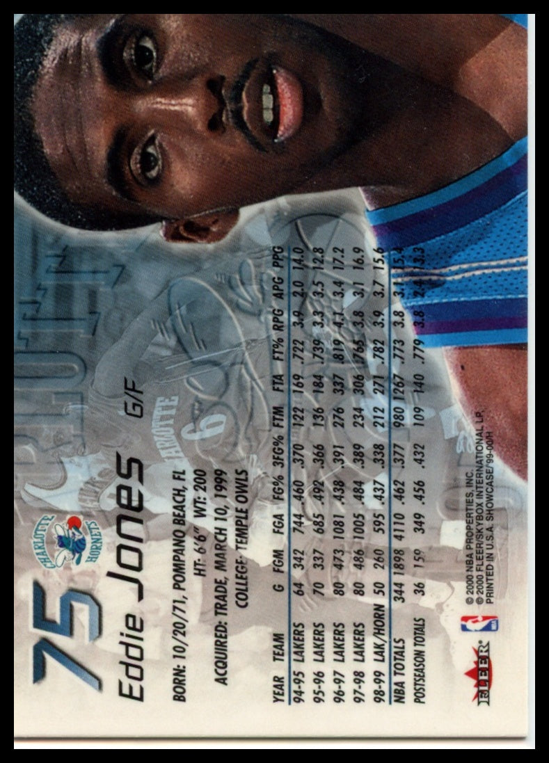 1999-00 Flair Showcase #75 Eddie Jones