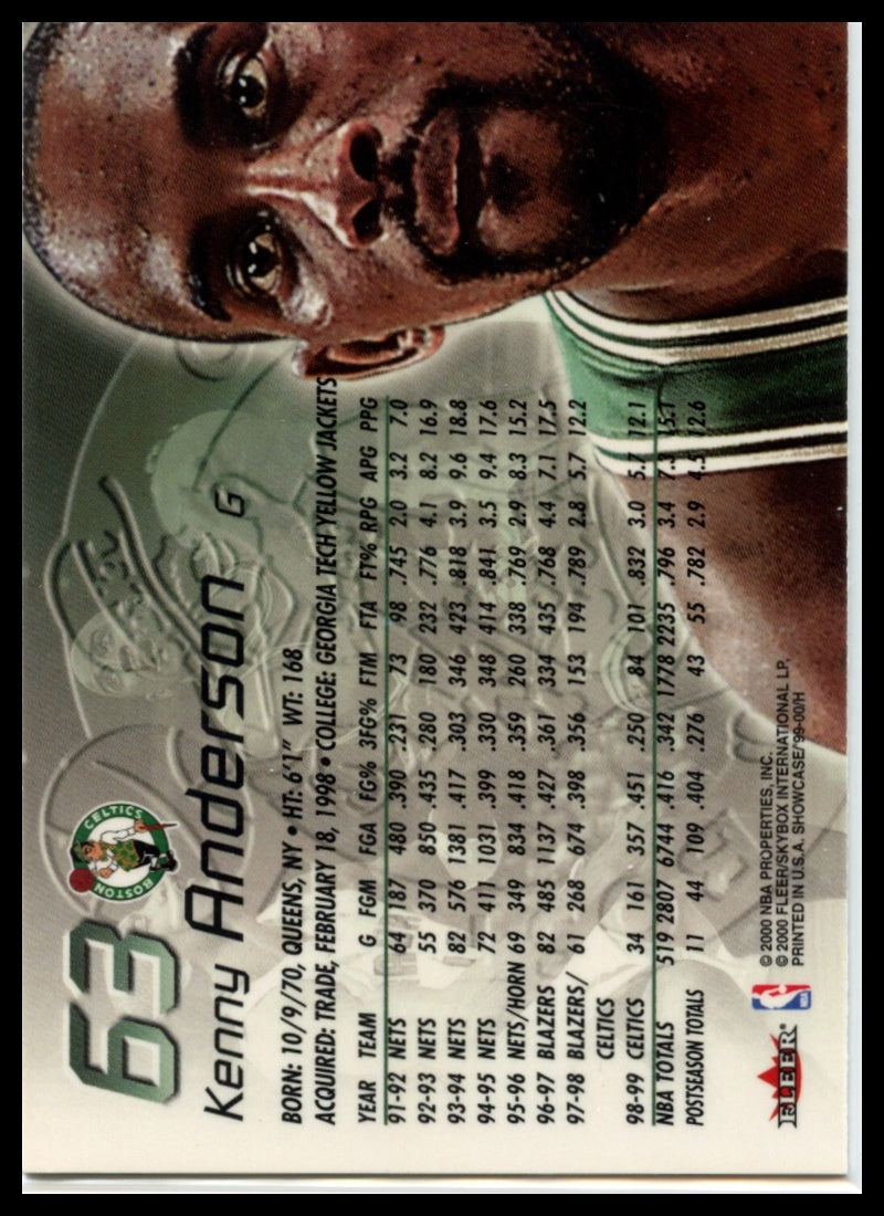 1999-00 Flair Showcase #63 Kenny Anderson