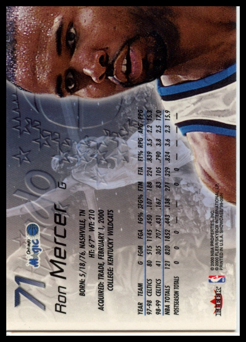 1999-00 Flair Showcase #71 Ron Mercer