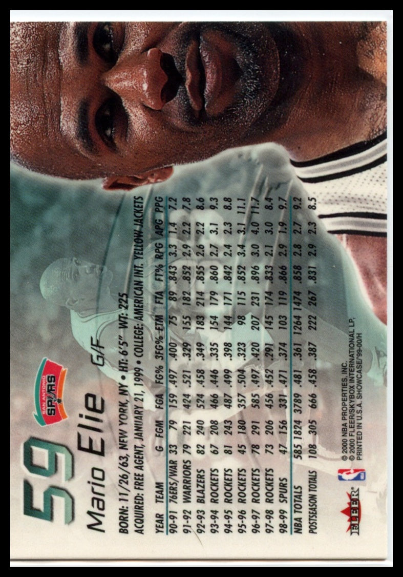 1999-00 Flair Showcase #59 Mario Elie