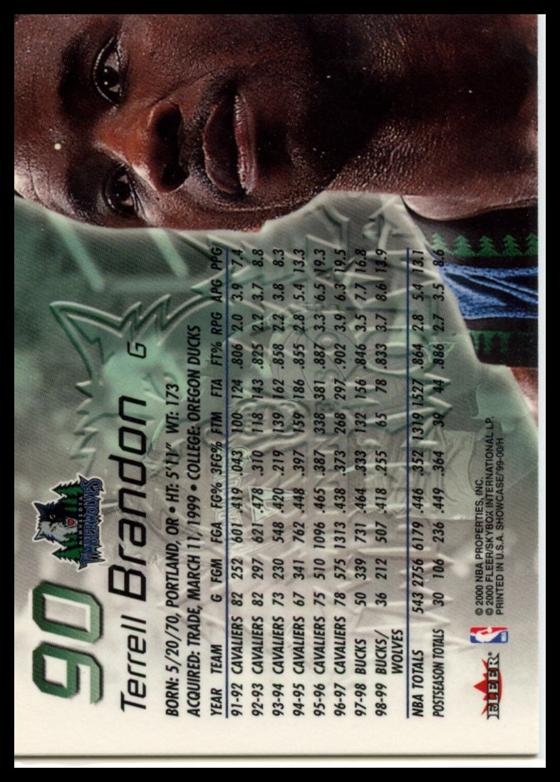 1999-00 Flair Showcase #90 Terrell Brandon