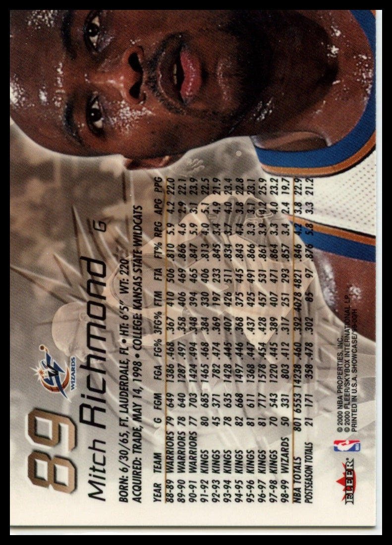 1999-00 Flair Showcase #89 Mitch Richmond