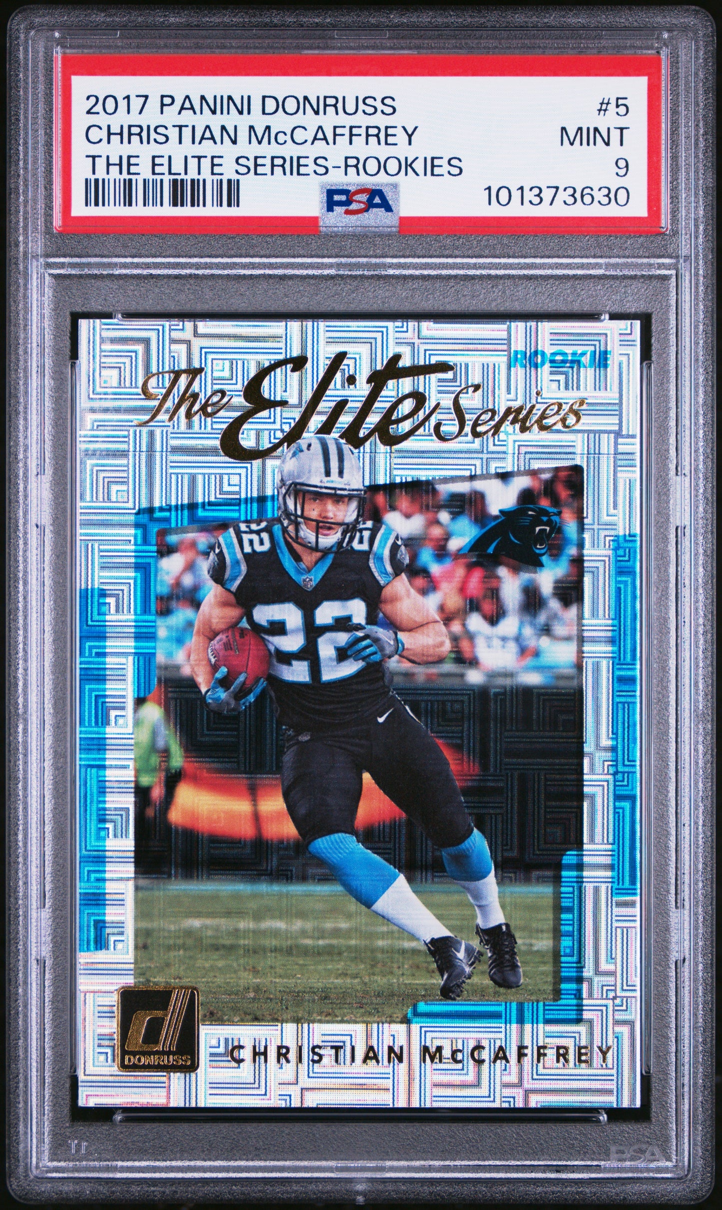 2017 Panini Donruss The Elite Series #5 Christian Mccaffrey Rookie PSA 9