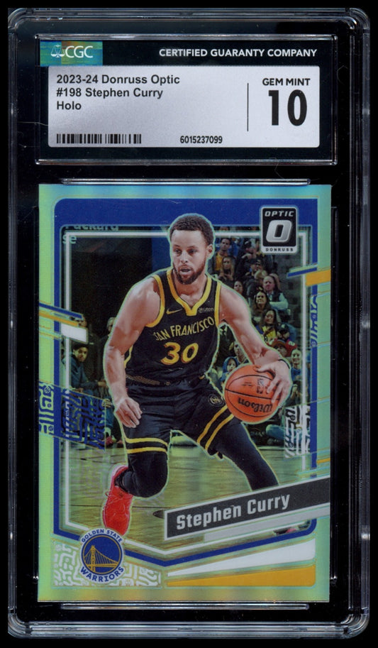 2023-24 Donruss Optic #198 Stephen Curry Holo CGC 10