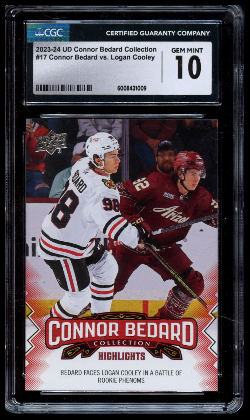 2023-24 Upper Deck Connor Bedard Collection #17 CGC 10