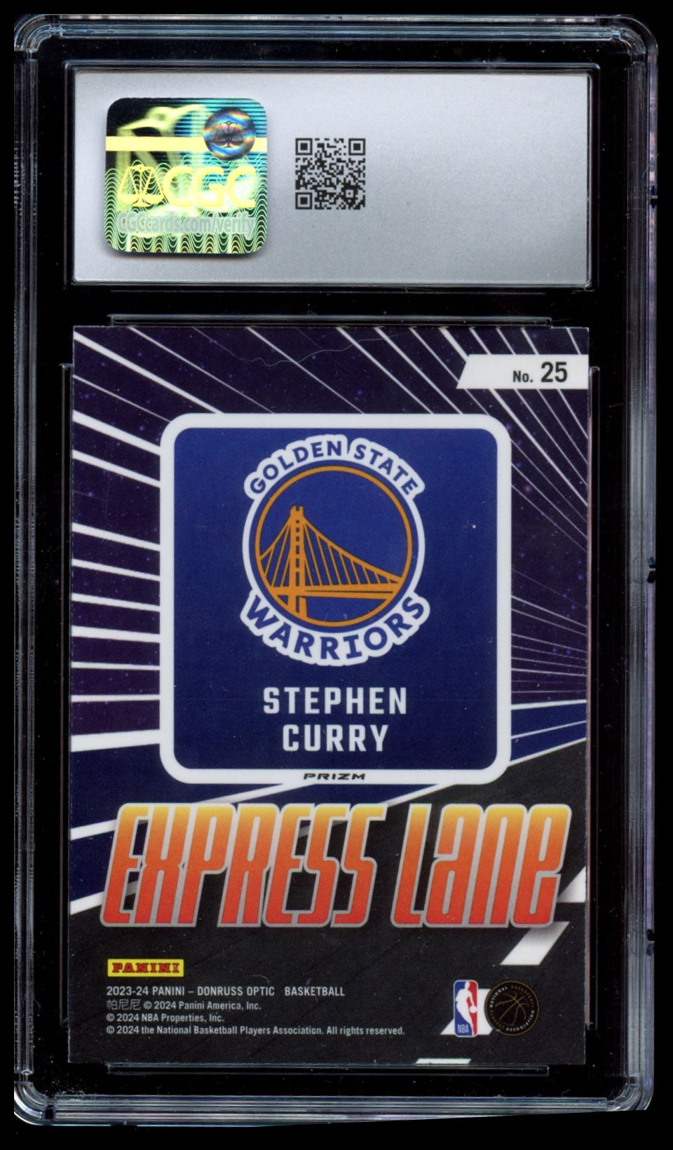 2023-24 Donruss Optic #25 Stephen Curry Express Lane Holo CGC 10