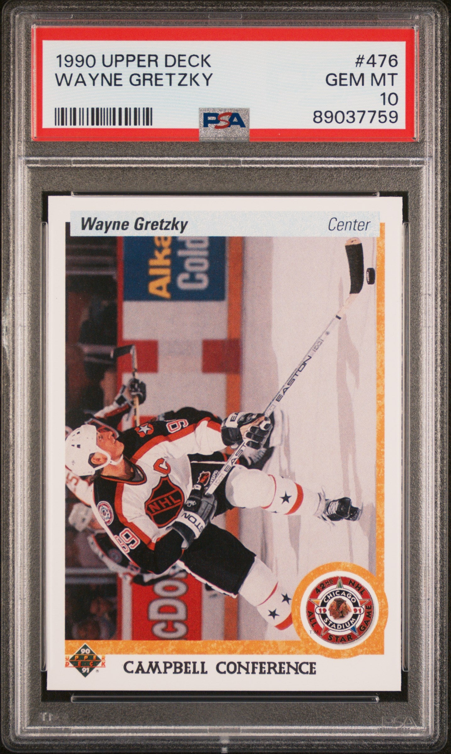 1990 Upper Deck #476 Wayne Gretzky PSA 10