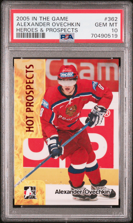 2005 In The Game Heroes & Prospects #362 Alexander Ovechkin PSA 10