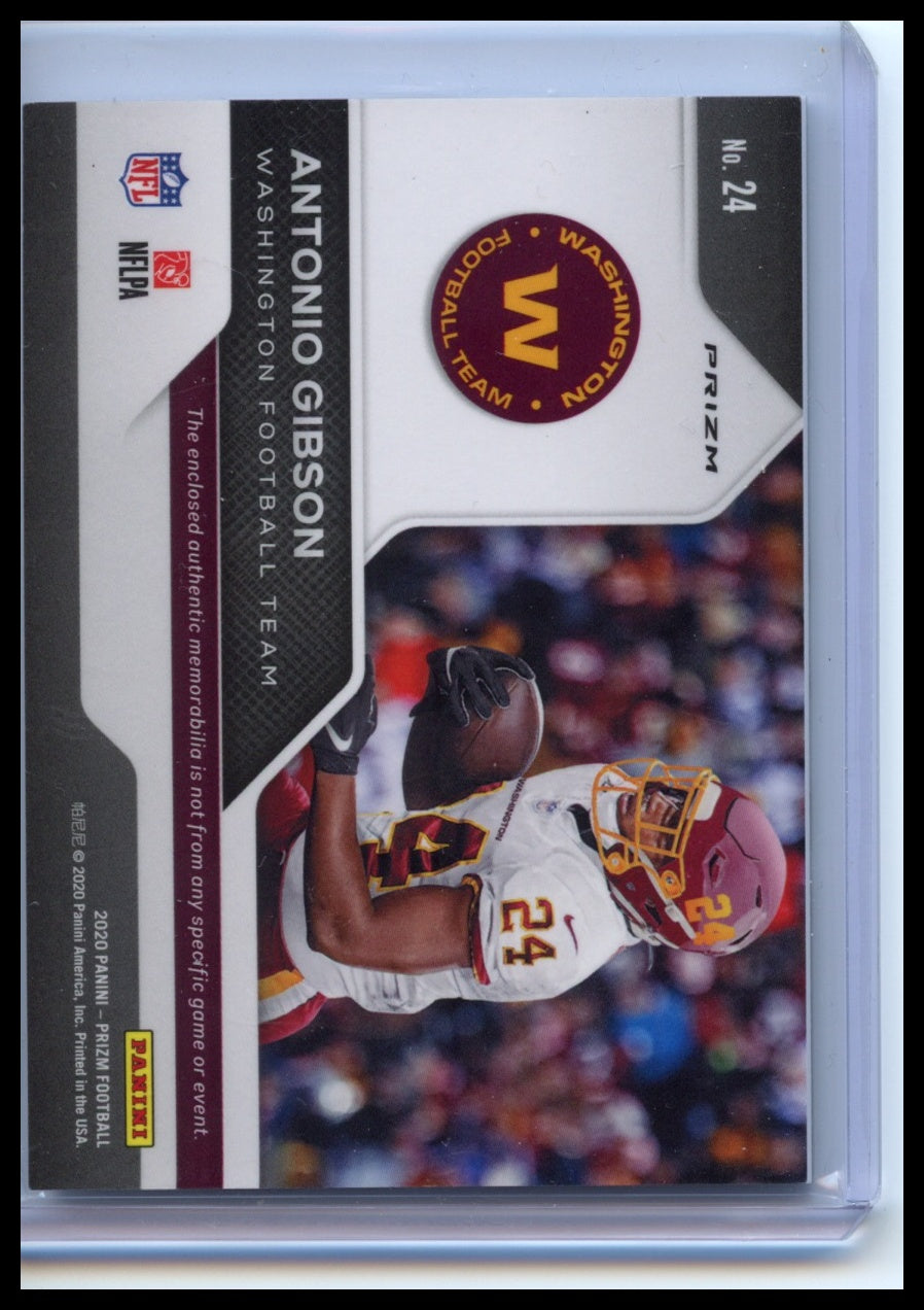 2020 Panini Prizm #24 Antonio Gibson Rookie Gear