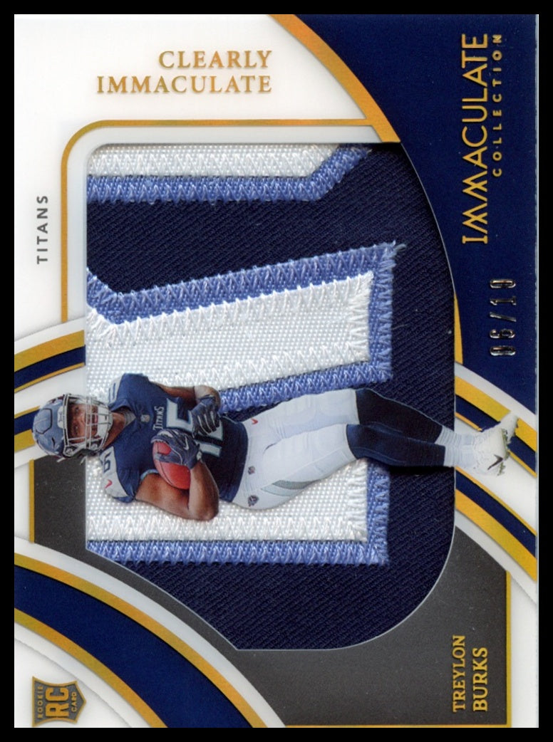 2022 Panini Immaculate Collection #IRJ-TBU Treylon Burks #/10