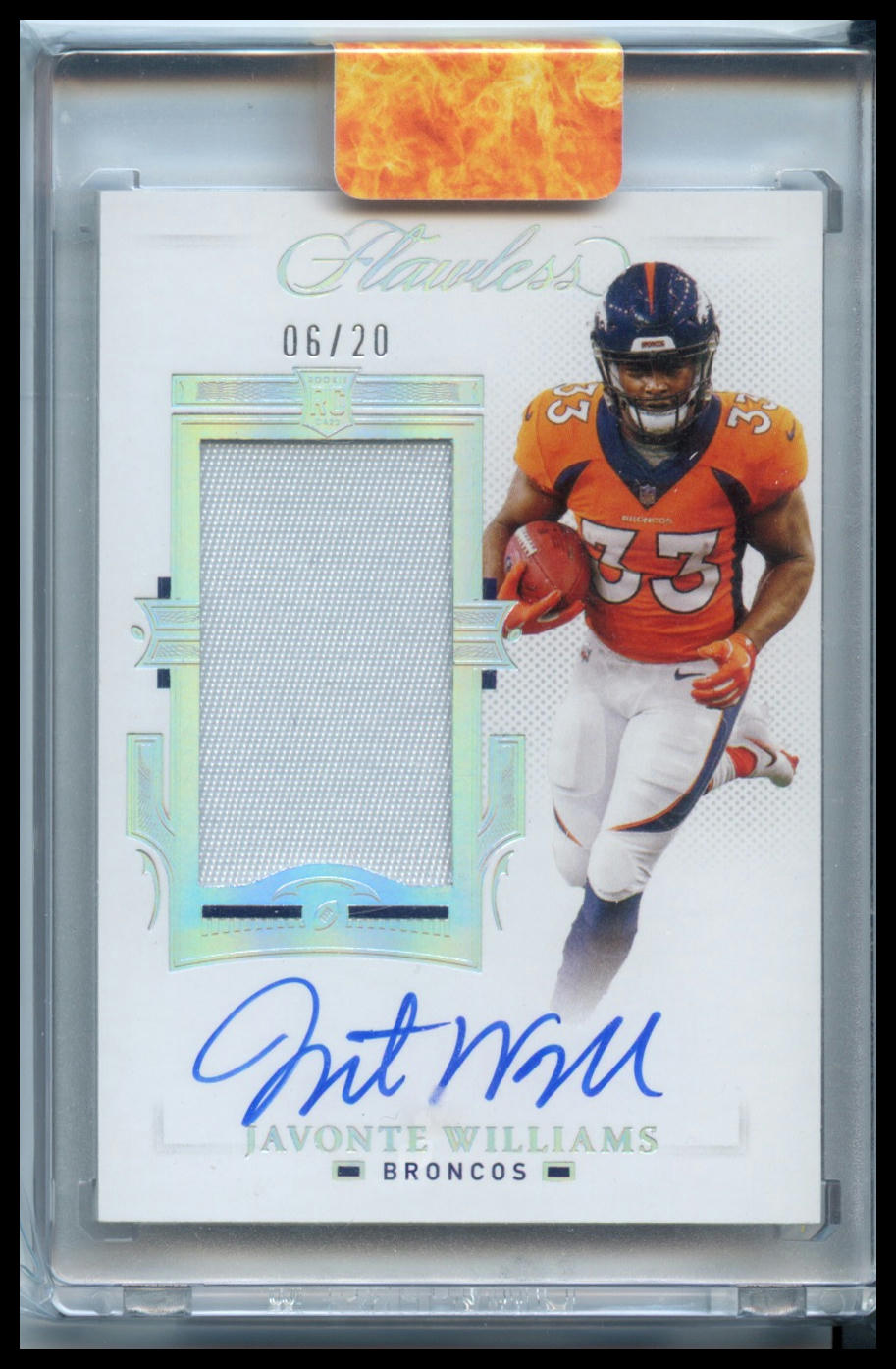 2021 Panini Flawless #RPA-JWI Javonte Williams RPA Silver #/20