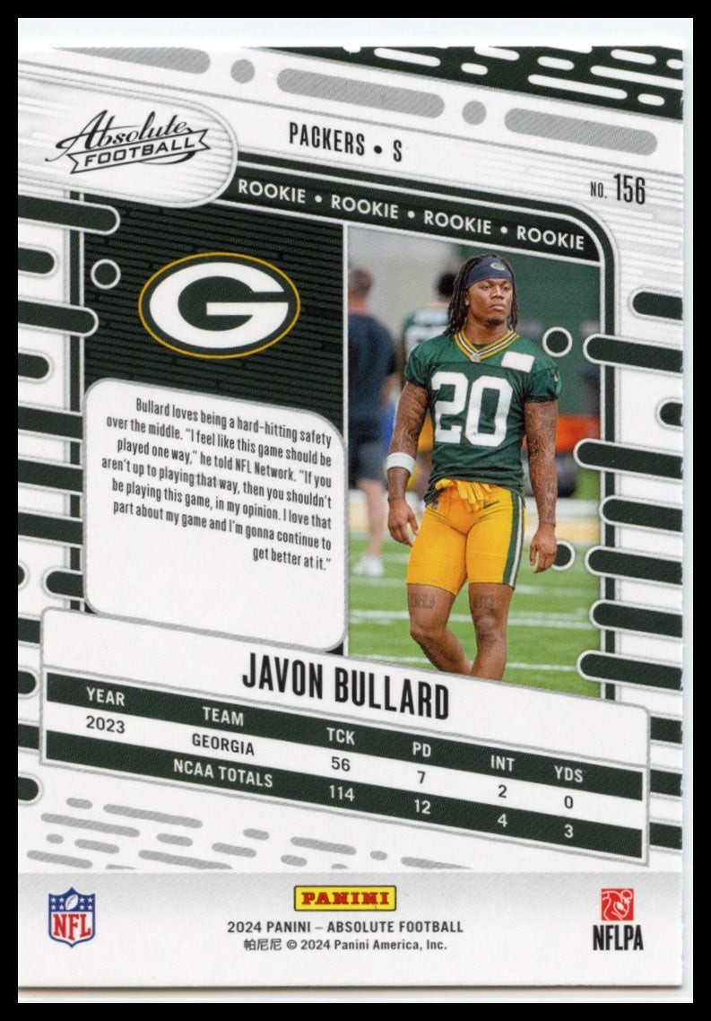 2024 Panini Absolute #156 Javon Bullard