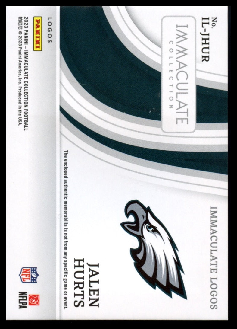 2023 Panini Immaculate Collection #IL-JHUR Jalen Hurts Immaculate Logos #/10