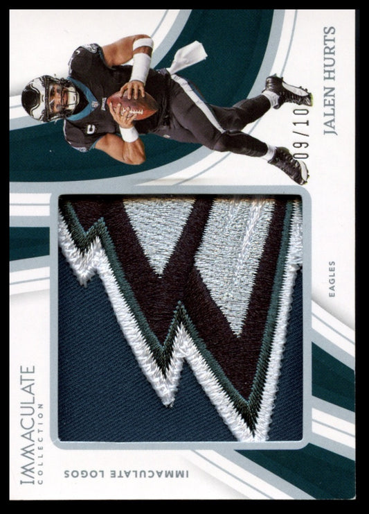 2023 Panini Immaculate Collection #IL-JHUR Jalen Hurts Immaculate Logos #/10