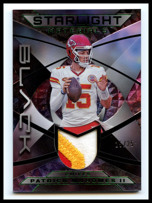 2024 Panini Black #SM-PM Patrick Mahomes II Starlight Materials Emerald #/25