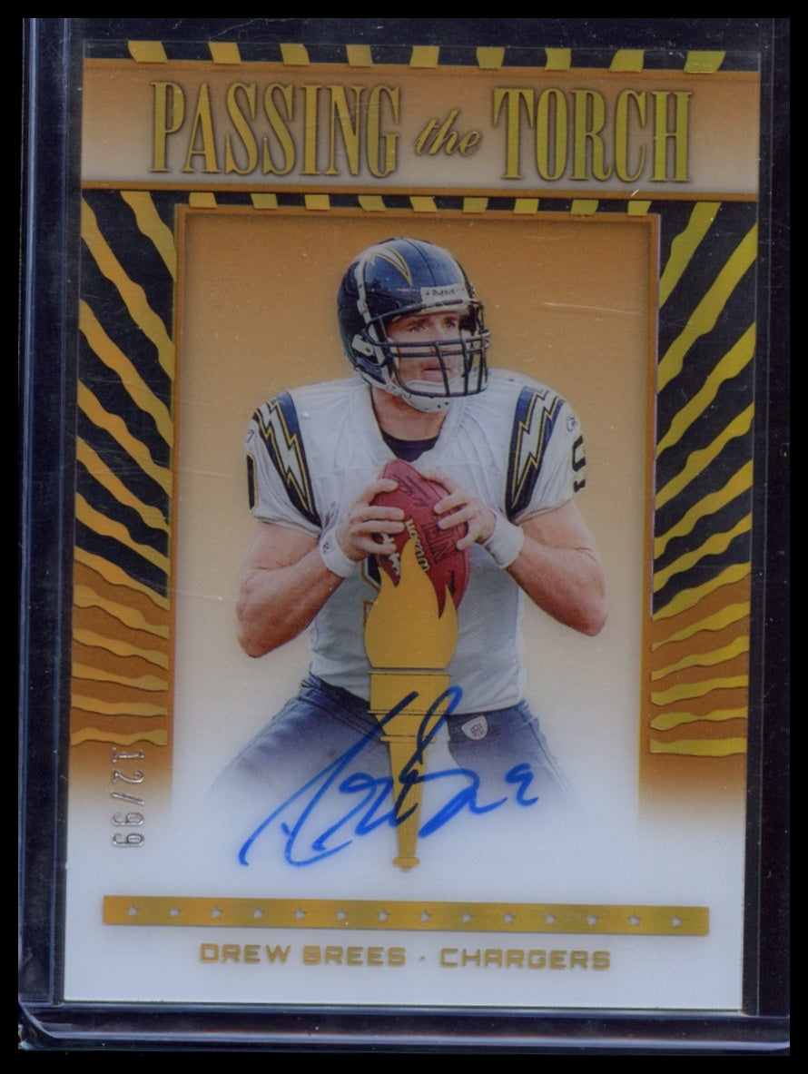 2022 Panini Clearly Donruss - Drew Brees Auto /99 #PT-DB