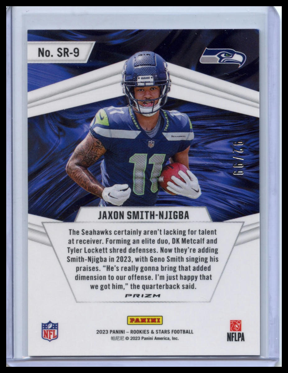 2023 Panini Rookies & Stars #SR-9 Jaxon Smith-Njigba Stellar Rookies Red #/99