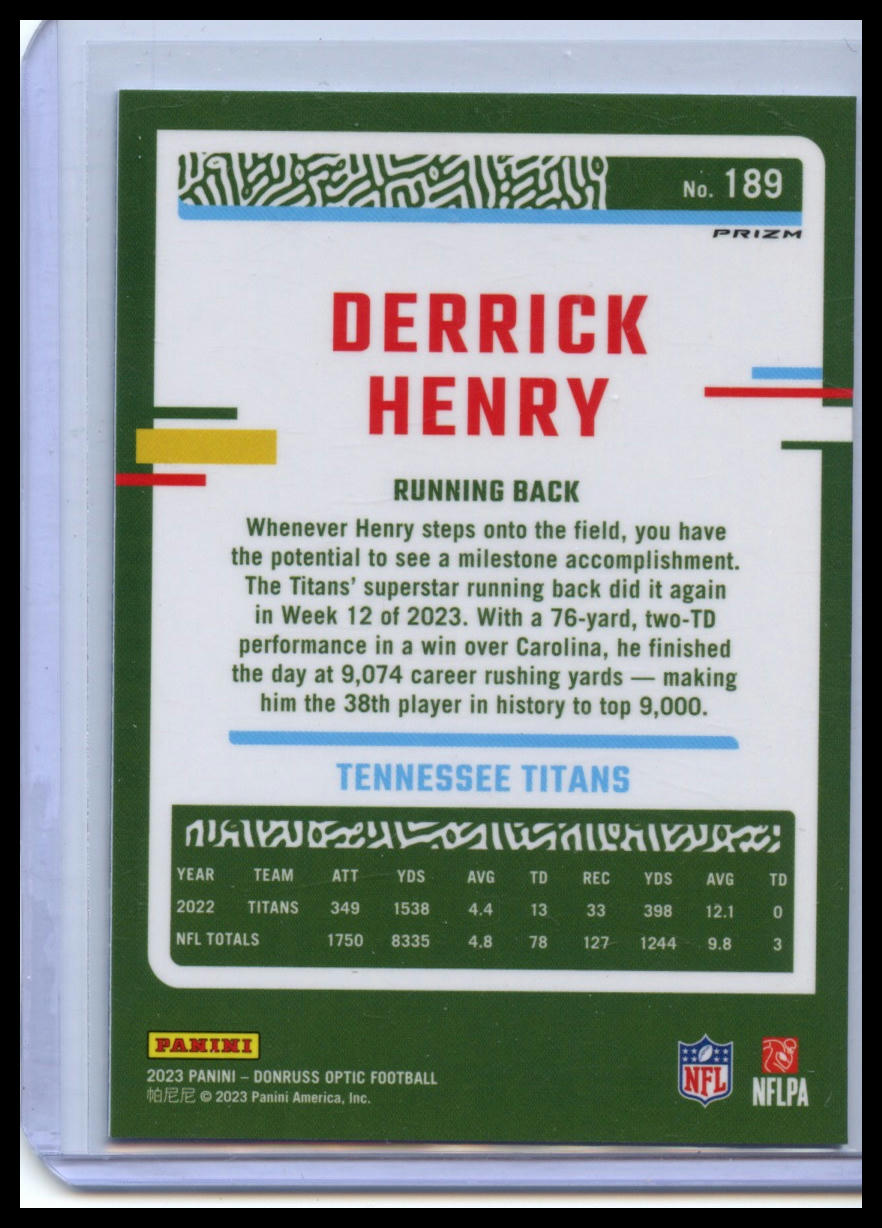 2023 Donruss Optic #189 Derrick Henry Rocket