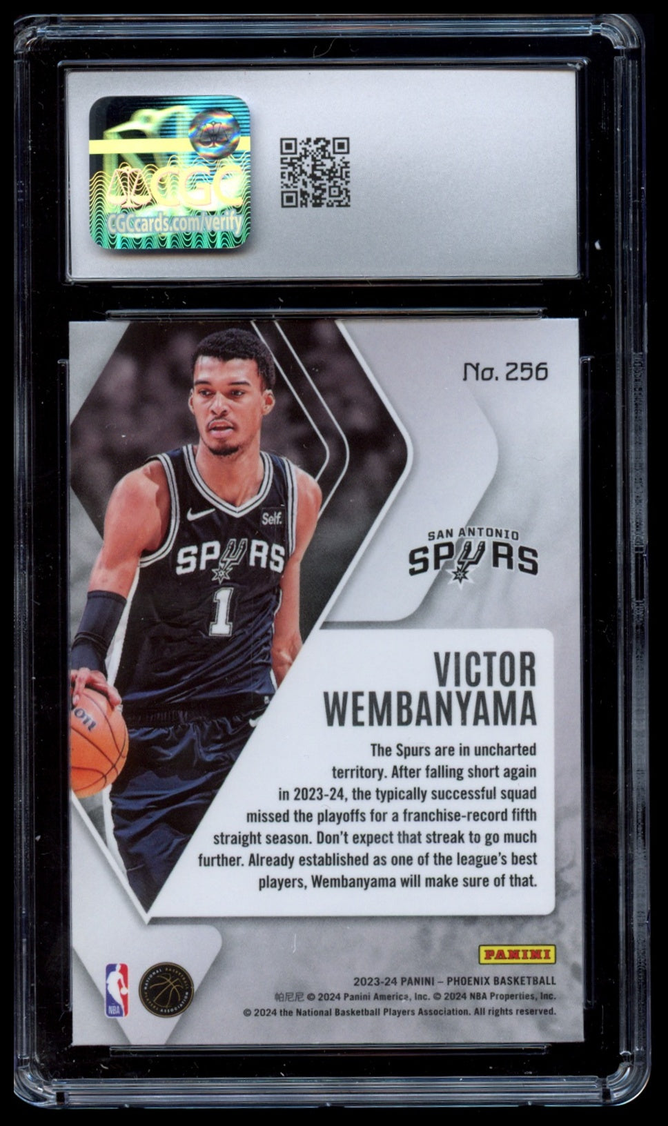 2023-24 Panini Phoenix #256 Victor Wembanyama CGC 10