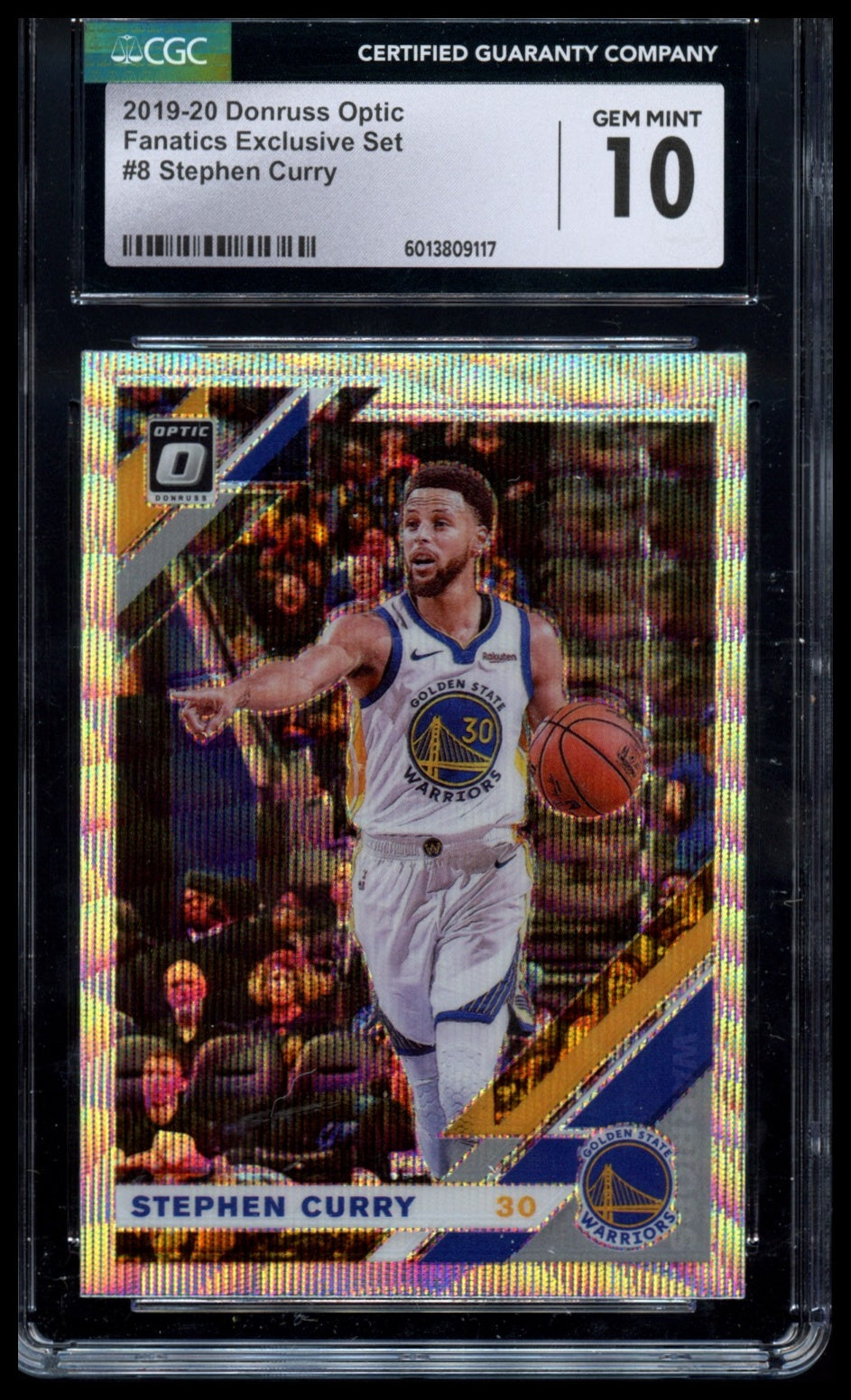 2019-20 Donruss Optic #8 Stephen Curry Fanatics Factory Set (Silver Wave) CGC 10