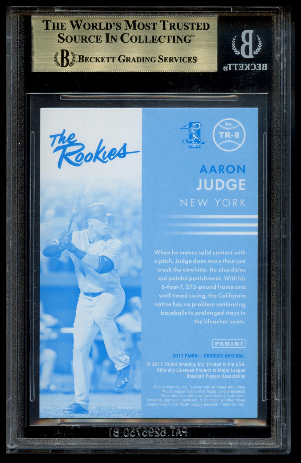 2017 Donruss #TR-8 Aaron Judge The Rookies BGS 9.5