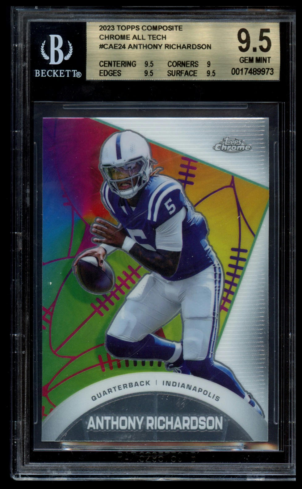 2023 Topps Composite #CAE-24 Anthony Richardson Chrome All-Etch BGS 9.5